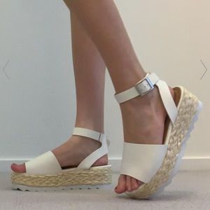 DollsKill white platform sandals